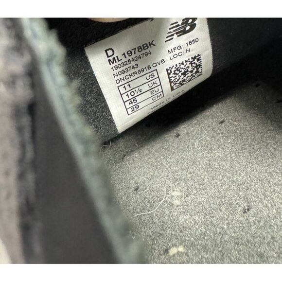 New Balance 1978‎ Grey Suede Made In USA Running Shoes Men\'s Size 11 ML1978BK main image 8